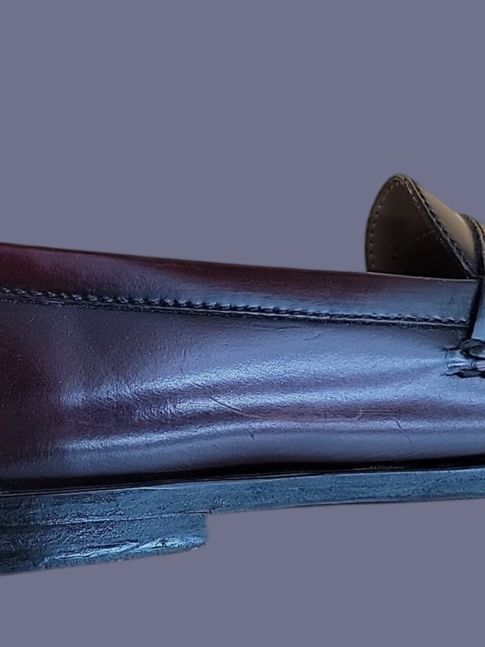 Cole-Haan Men’s Burgundy Tassel Polished Leather Loafers Dress Shoes Slip On SZ8 - Picture 9 of 12